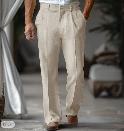Pantalon homme lin coupe droite décontracté Saroual – vue produit 7
