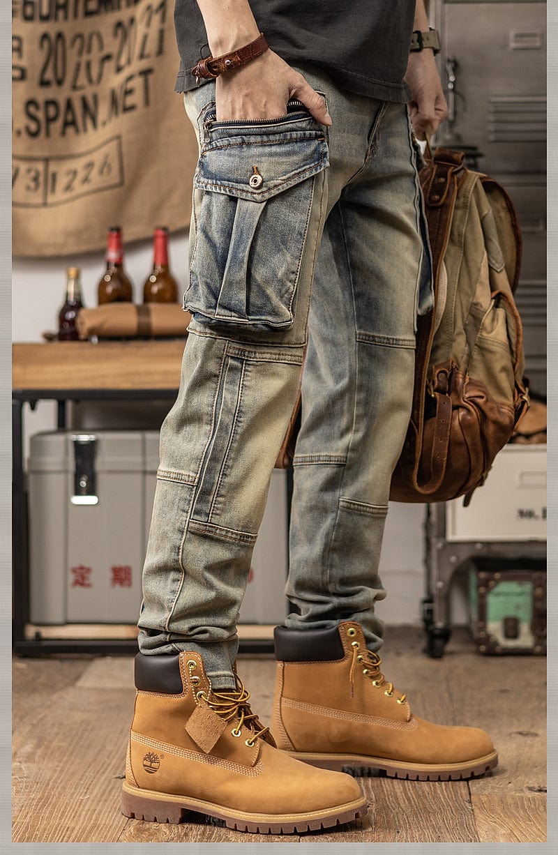 Pantalon jean | Cargo rétro saroual