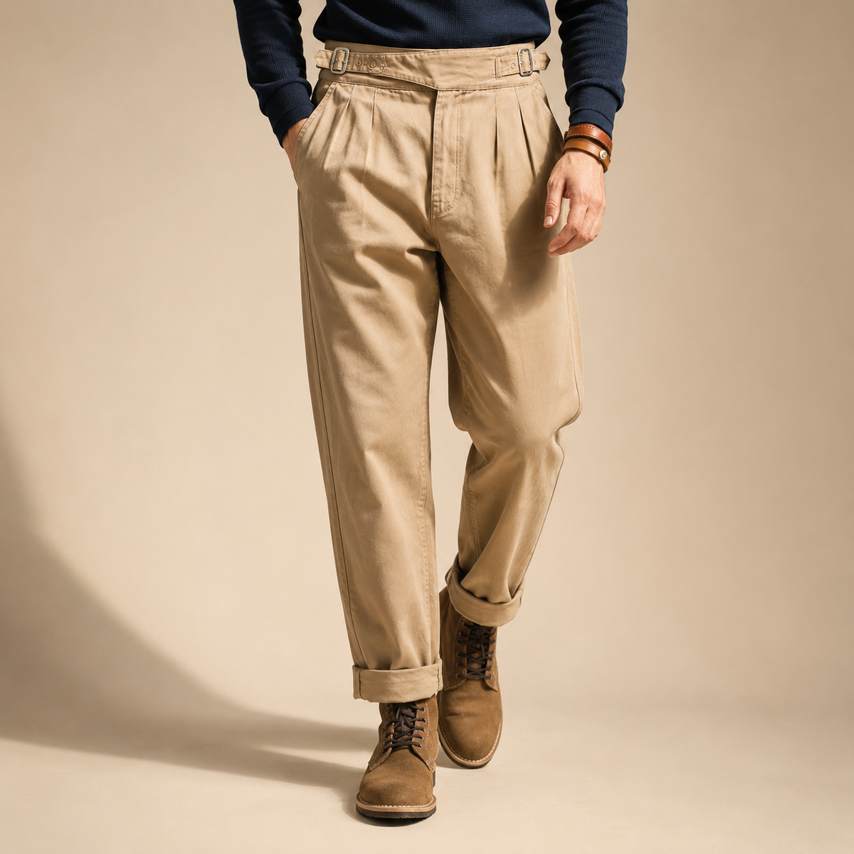 Pantalon cargo homme coupe droite Cargo Héritage Saroual – vue produit 2