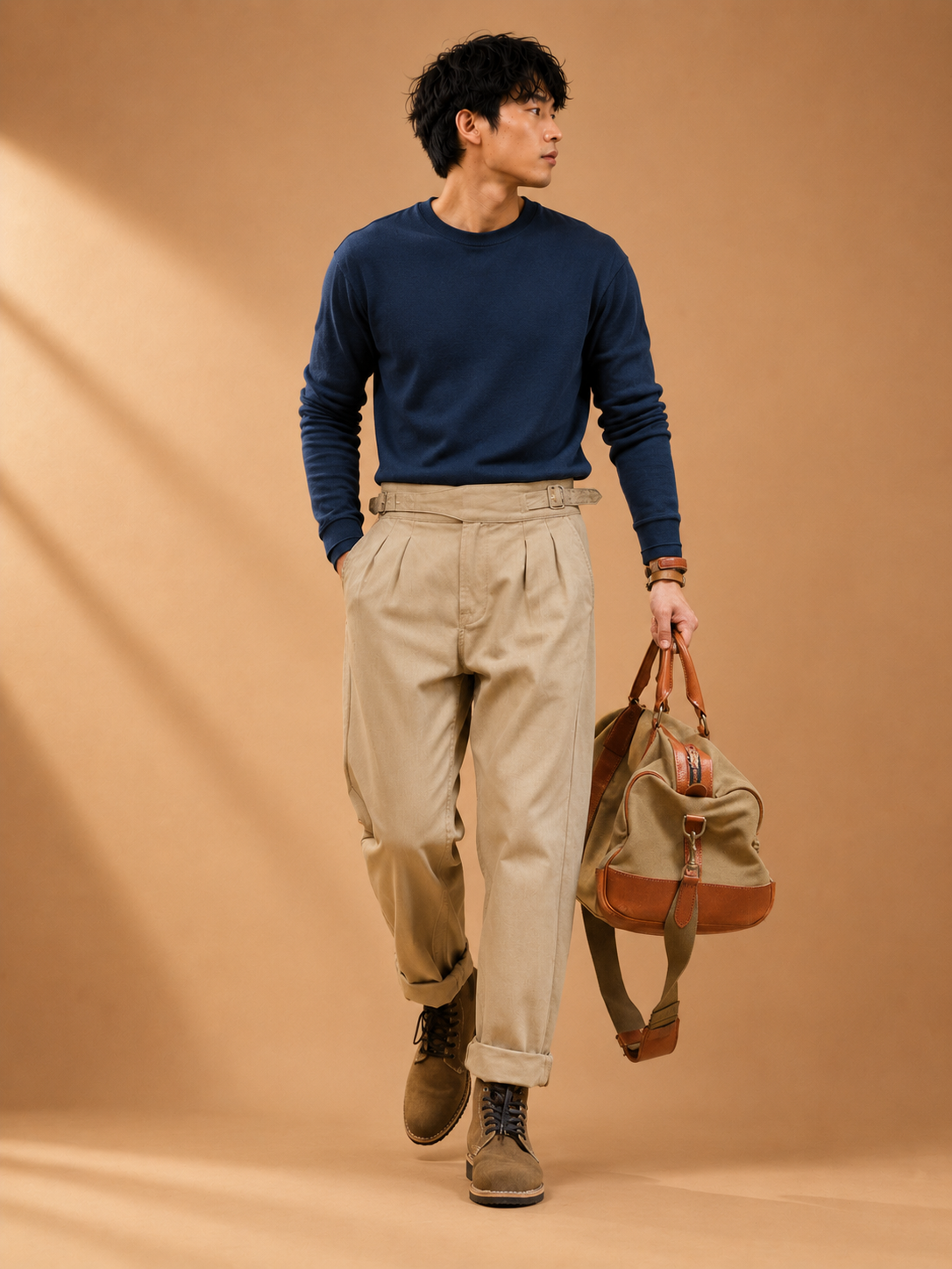 Pantalon cargo homme coupe droite Cargo Héritage Saroual