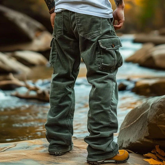 Pantalon cargo homme rétro taille élastique Saroual – vue produit 2