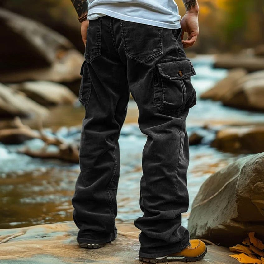 Pantalon cargo homme rétro taille élastique Saroual – vue produit 5