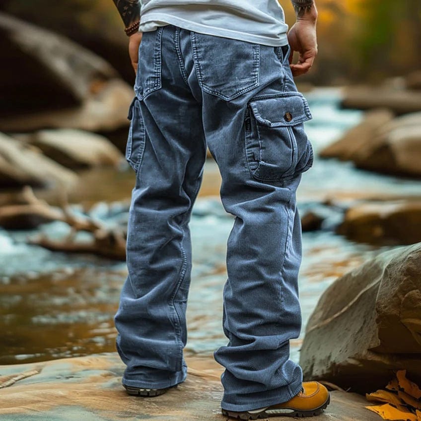 Pantalon cargo homme rétro taille élastique Saroual – vue produit 7