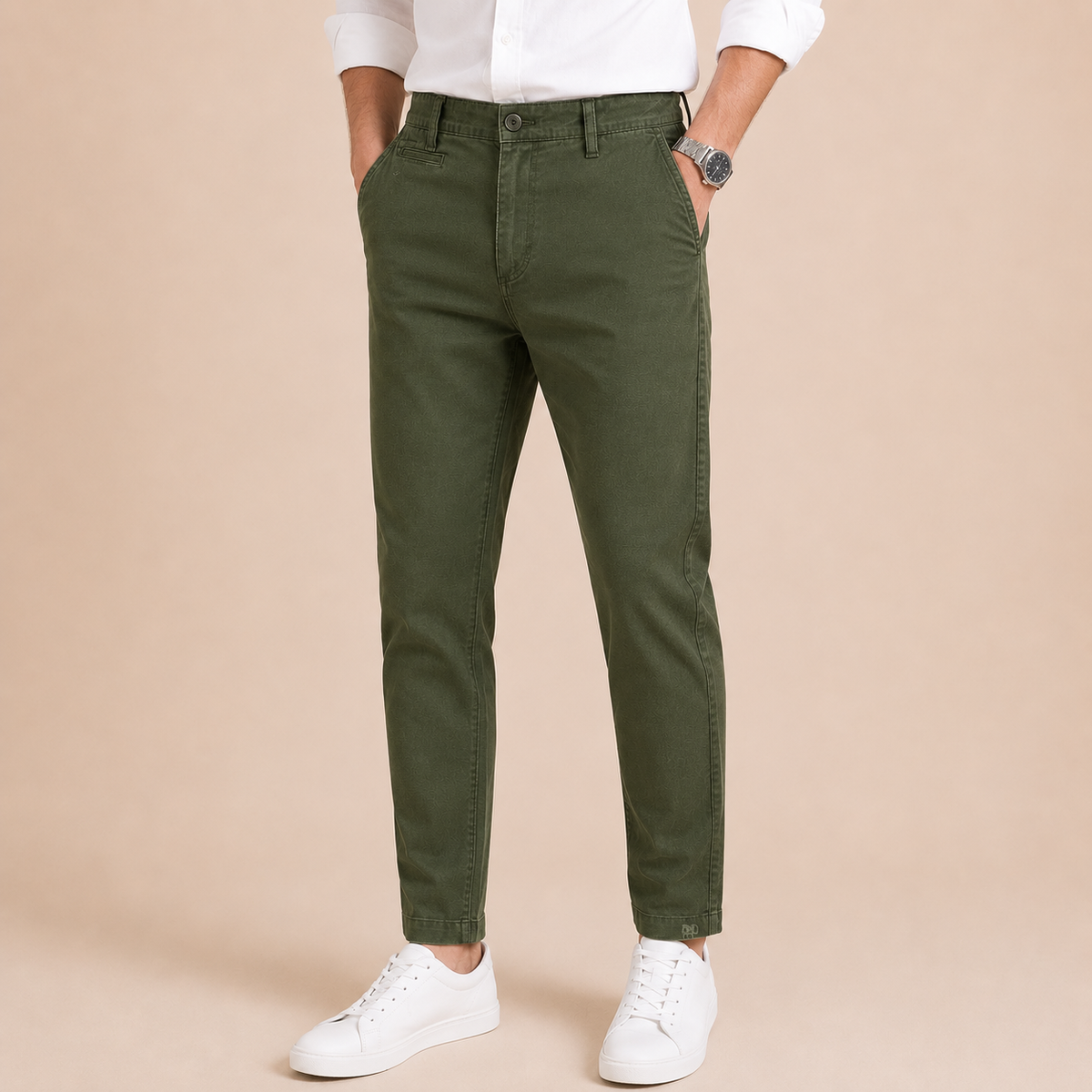 Pantalon chino homme coupe droite style travail Saroual