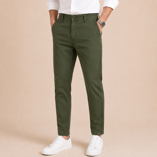 Pantalon chino homme coupe droite style travail Saroual