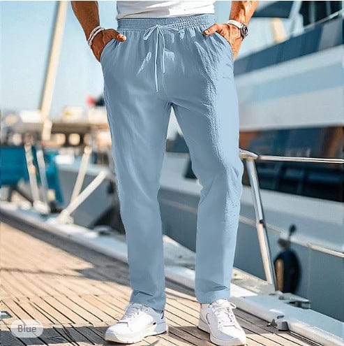 Pantalon d'été homme taille élastique coupe droite Saroual – vue produit 5