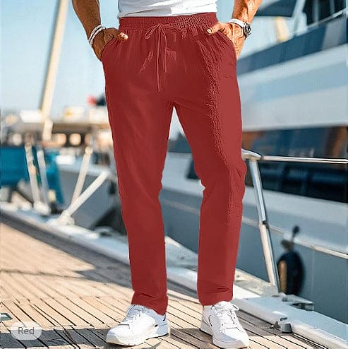 Pantalon d'été homme taille élastique coupe droite Saroual – vue produit 6