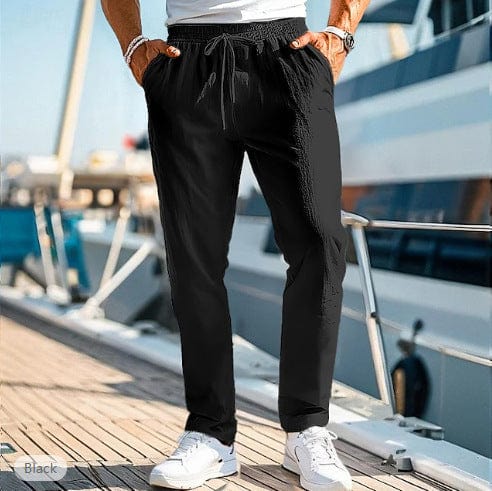 Pantalon d'été homme taille élastique coupe droite Saroual – vue produit 8