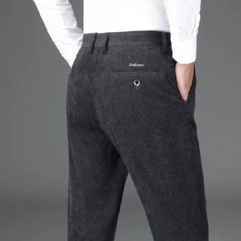 Pantalon homme en velours côtelé épais doublé polaire, taille haute saroual
