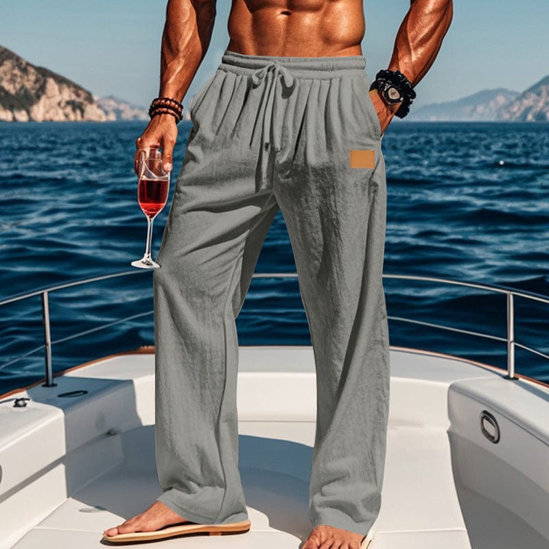Pantalon lin et coton homme léger et respirant Saroual – vue produit 5