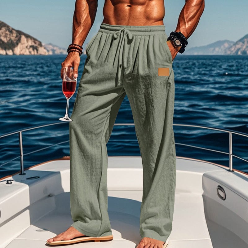 Pantalon lin et coton homme léger et respirant Saroual – vue produit 7