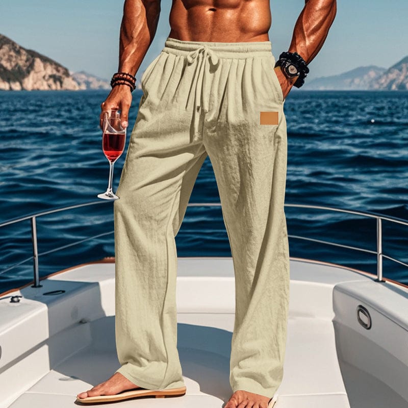 Pantalon lin et coton homme léger et respirant Saroual – vue produit 10