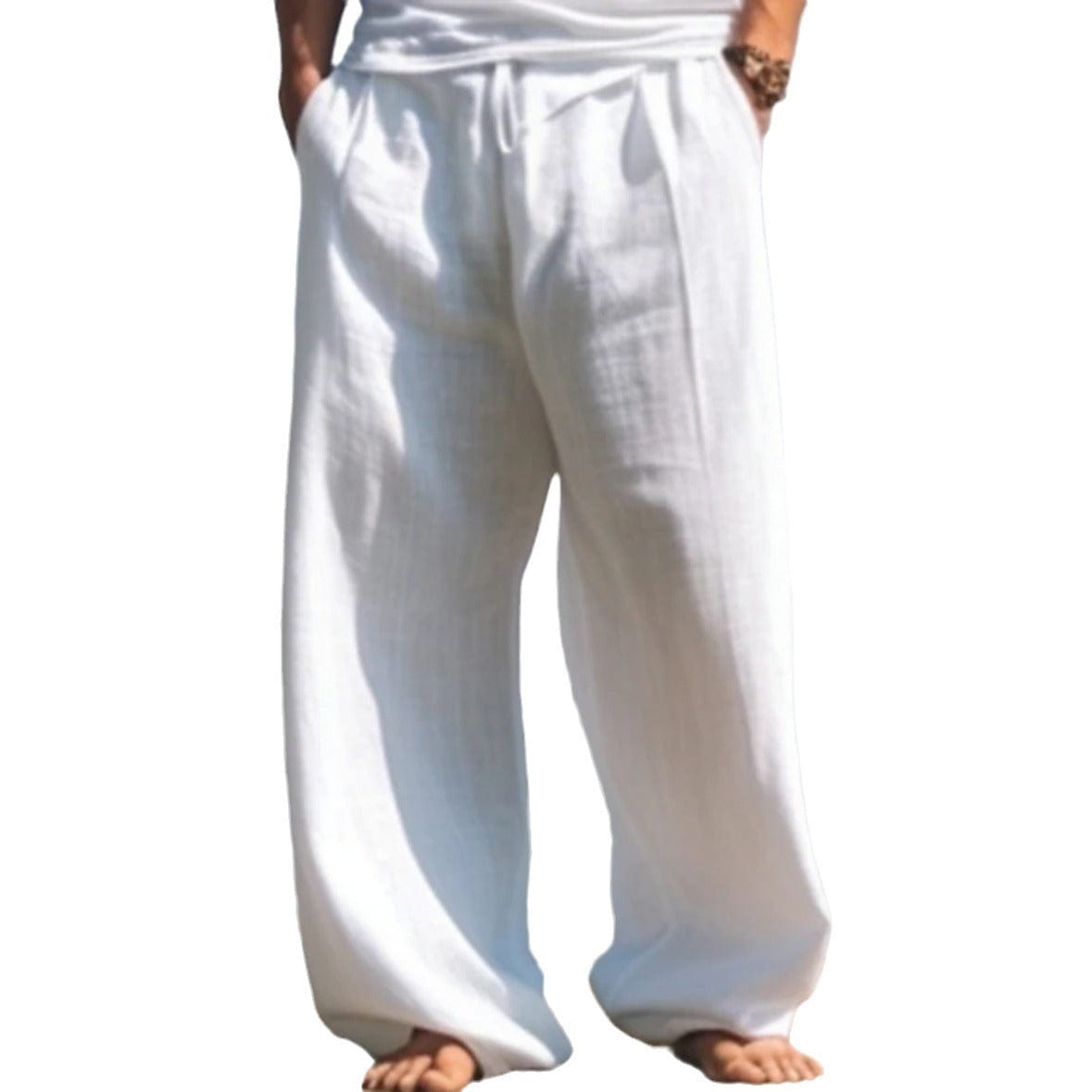 Pantalon plage homme coupe droite large Saroual – vue produit 2