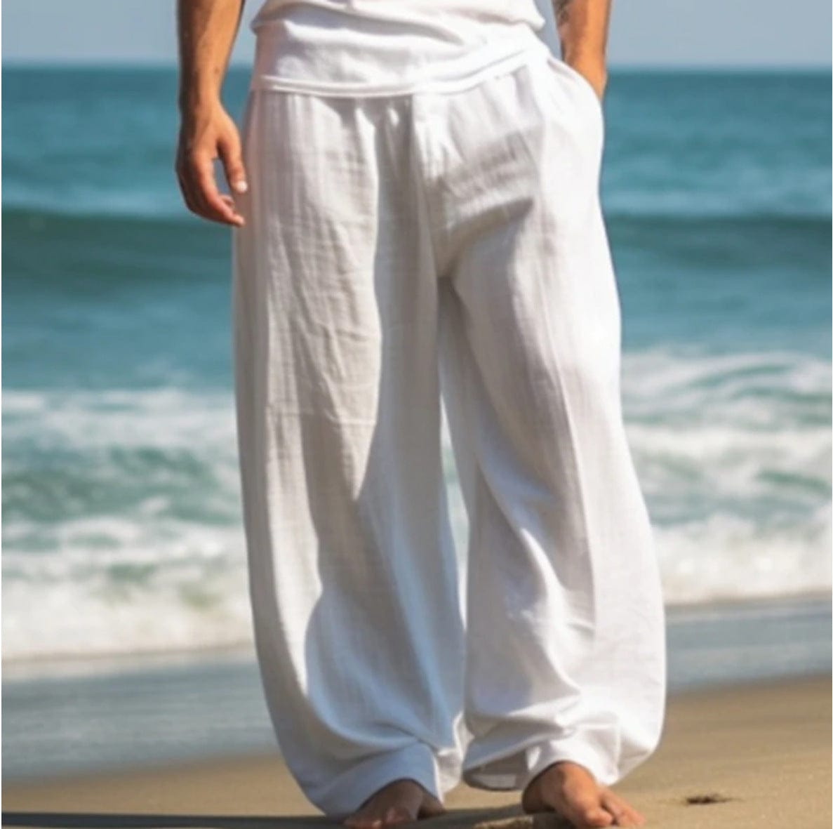 Pantalon plage homme coupe droite large Saroual – vue produit 5