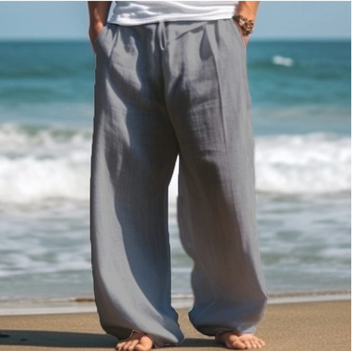 Pantalon plage homme coupe droite large Saroual – vue produit 6