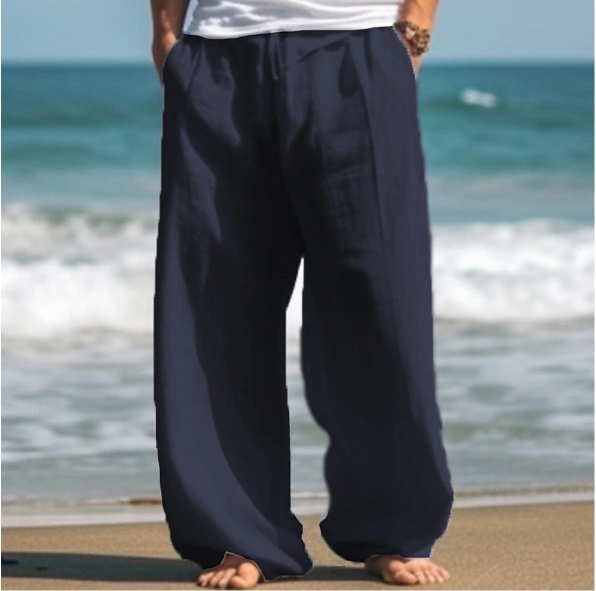 Pantalon plage homme coupe droite large Saroual – vue produit 8