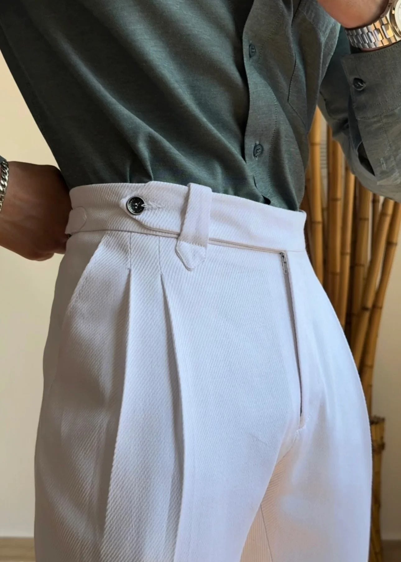 Pantalon slim taille haute décontracté pour le travail saroual